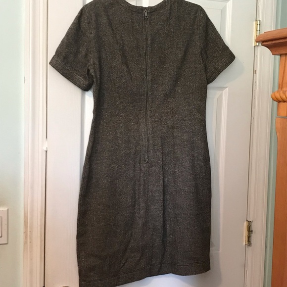 Burberry Brit Linen Wool Brown Blend Short Sleeve Sheath Dress 10 - Picture 10 of 14